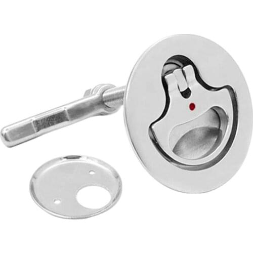 Marine Grade Stainless Steel 316 Cam Latch Flush Pull Deck Latch Lift Handle with Back Plate Boat Hardware Accessories