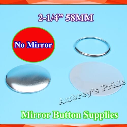 2-1/4" 58mm 100 Sets No Mirror Blank Rings Badge Button Supply Materials for NEW Professional Badge Button Maker