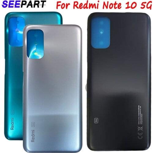 New For Xiaomi Redmi Note 10 5G Battery Cover Back Door Replacement Hard Battery Case Redmi Note10 5G Housing Cover