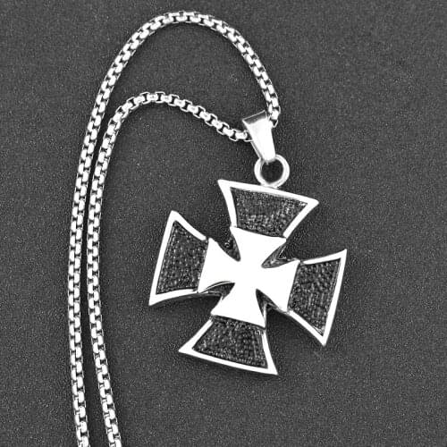 New Retro Cross Shape Pendant Necklace Mens Neck Chain Fashion Metal Sliding Double Cross Pendant Accessories Gifts Jewelry2021