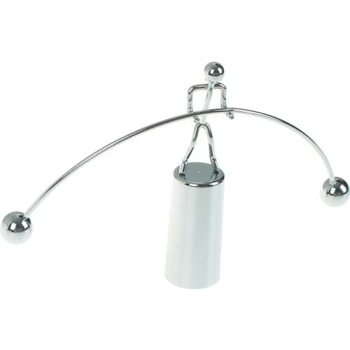 Crafts Home Decor Pendulum Newton Cradle Balance Ball Tumbler Desk Toy Metal Man Hogar Home Decoration Accessories