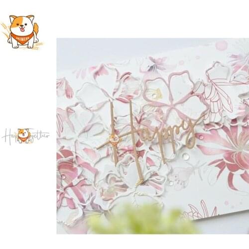 Happy Together Word Metal Cutting Dies Mold Knife Scrapbooking Stencil DIY Embossing Craft Die Cuts Card Making New Die For 2020