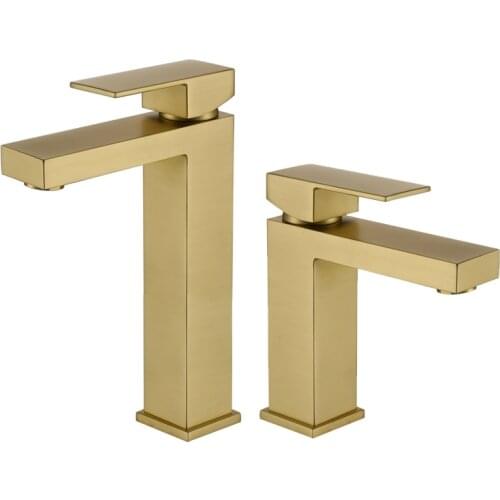 Basin faucet brass Brushed Gold bathroom faucet single handle torneiras para pia de banheiro sink Wash faucet faucet