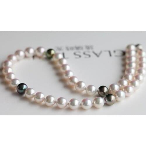 Gorgeous 10-11mm south sea round multicolor pearl necklace 18inch925s kkk