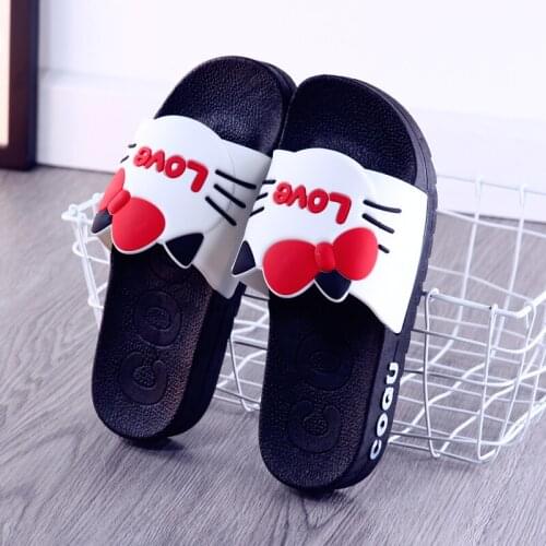 Womens slippers 2021 summer new sweet cute cartoon cat thick-soled non-slip comfortable household sandals large size 36-40