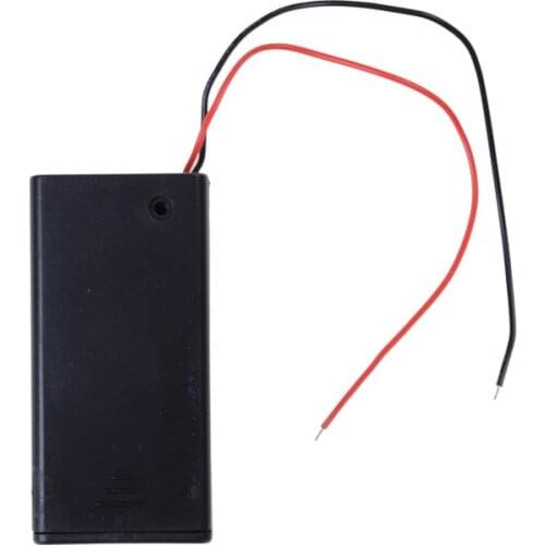 1pc Black 9V Battery Holder With ON/OFF Switch 9 Volt Box Pack Power Toggle