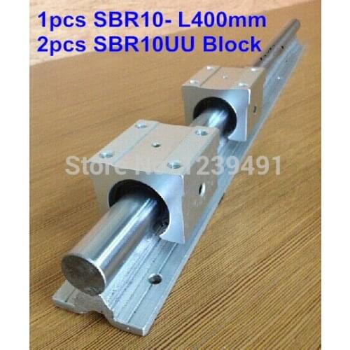 1pc SBR10 L400mm linear guide + 2pcs SBR10 linear bearing block cnc router
