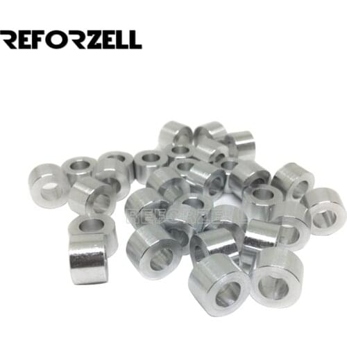 100pcs/lot M5*10*3mm/1/8"/6mm/1/4"/7mm/8mm/9mm/13.2mm/20mm/35mm/1-1/2"/40mm Aluminum Spacers for V/T-slot,CNC,3d printer