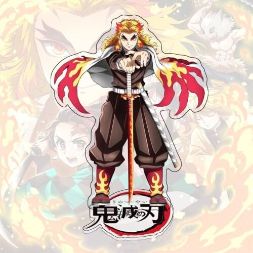 15cm Rengoku Kyoujurou Action Figures Demon Slayer Anime Figure Acrylic Stand Model Toys Decoration Cosplay DIY Collection Gifts