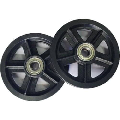 2Pcs/Lot Barn Door Pulleys For Cabinet Window American Sliding Door Runner Hanging Rail Hardware Roller Wood Door Pulley