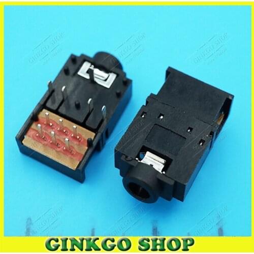 20pcs/lot 3.5mm Stereo Audio Jack Socket 3.5 Dual Track Headphone Connector 11Pins PJ-3F07