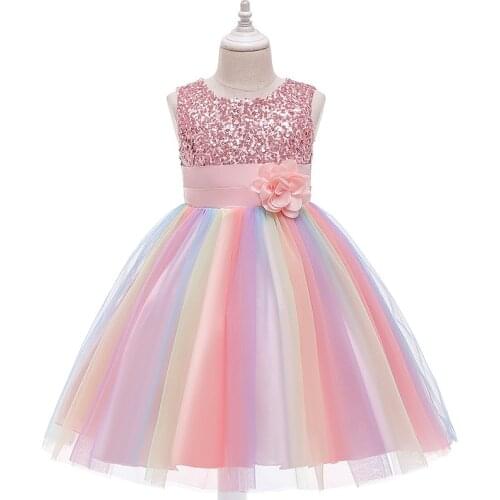 2021 New Kids Christmas Dress For Girls Costume Children Evening Party Dress Birthday Green Red Tutu Princess Dress 6 8 10 Year