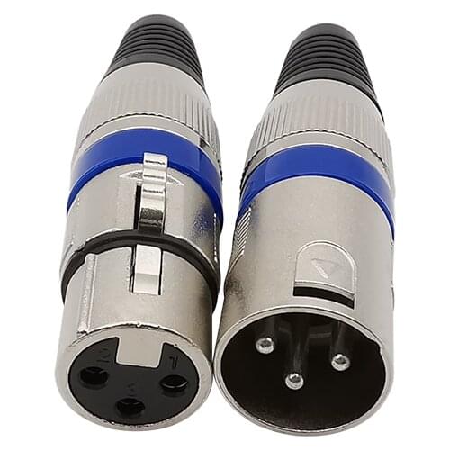 3 Pin XLR Male Female Microphone Audio Wire Cable Connector Solder XLR Plug Jack Audio Socket Mic Adapter