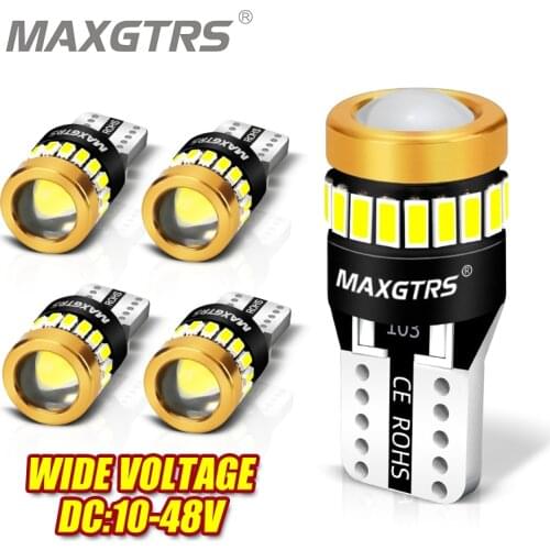 5X 24v T10 W5W Led Canbus WY5W Bulbs Error Free 194 168 LED Super Bright Car Interior Light Clearance Side Marker For Truck