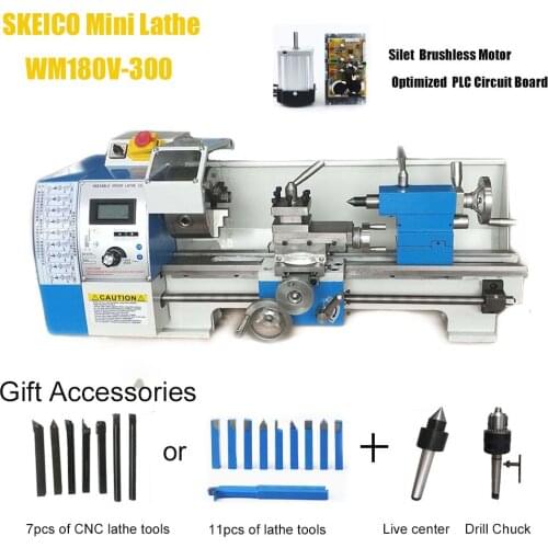 750W Brushless WM180 Small Bench Metal Lathe Machine 7" X 12"
