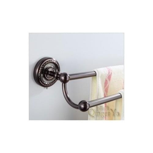 Clean and elegant bathroom towel bar serves a full European antique copper bathroom accessories 604R