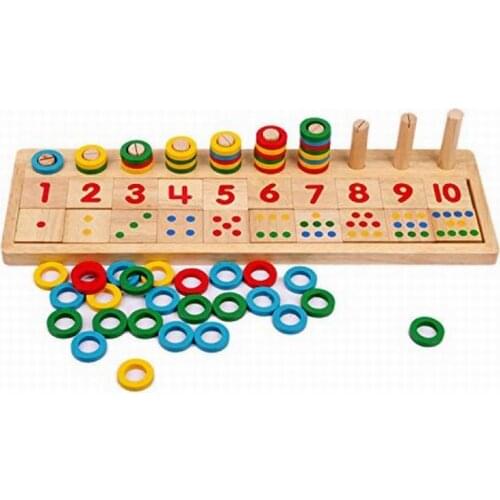 Wooden Montessori Math Board Shape Sorter Preschool Educational Toys Teaching Digital Pair Matching Puzzles for Children Toys