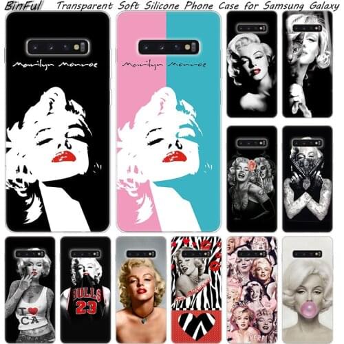 Hot Sexy Marilyn Monroe Soft Silicone Case For Samsung Galaxy S10 S9 S8 Plus S7 Edge A6 A8 Plus A7 A9 2018 A5 2017 Fashion Cover