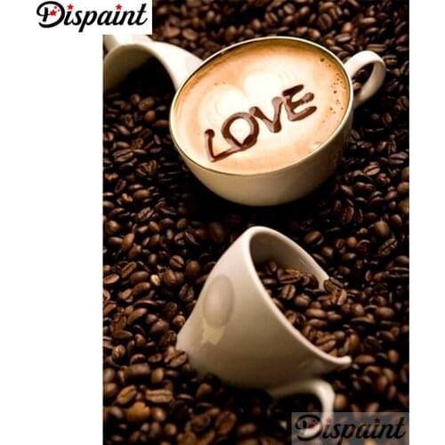 Dispaint Full Square/Round Drill 5D DIY Diamond Painting "Coffee beans" Embroidery Cross Stitch 3D Home Decor A11878