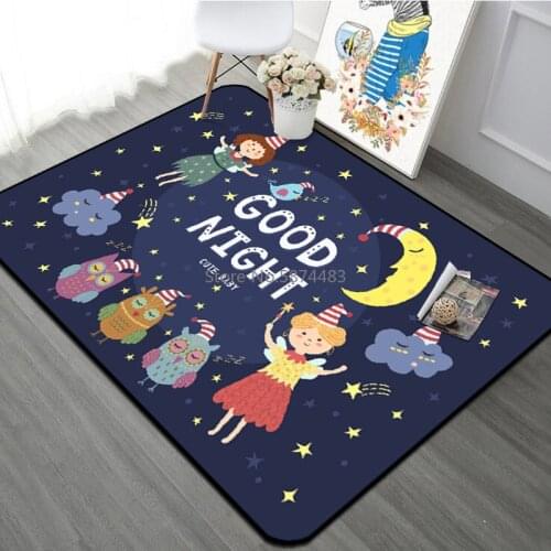 Cartoon Good Night Animal Series Floor Mat Door Mat Bathroom Bedroom Kitchen Entrance Living Room Coffee Table Foot Mat