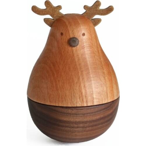 Handmade Elk Panda Piggy Tumbler Music Box Music Box Rotating 2021 New Year Christmas Holiday Birthday Gift