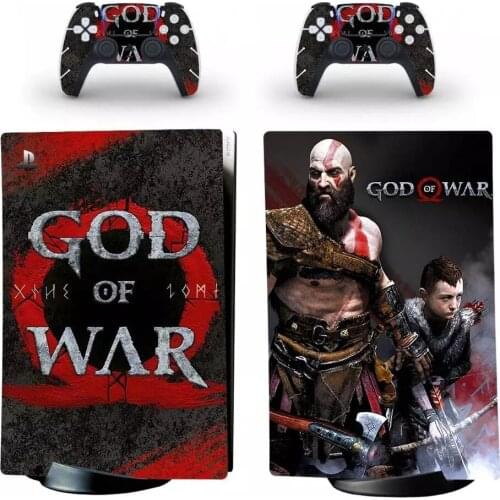 God of War PS5 Digital Edition Skin Sticker for Playstation 5 Console & 2 Controllers Decal Vinyl Protective Skins Style 1