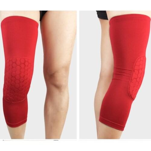Knee Pads Antislip Basketball Leg Knee Guard Pad Long Sleeve Protector Gear Sports Injury Protect Honeycomb Pad Crashproof Hot