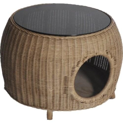 Cat litter rattan cat room cat villa pet dog nest small dog Teddy cat sharing coffee table four seasons universal