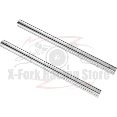 Front Fork Inner Tubes Pipes Bars Silver Color 1 Pair For Yamaha FZ6 FAZER S2 2007-2009 2008 4S8-23110-00-00 43x590mm