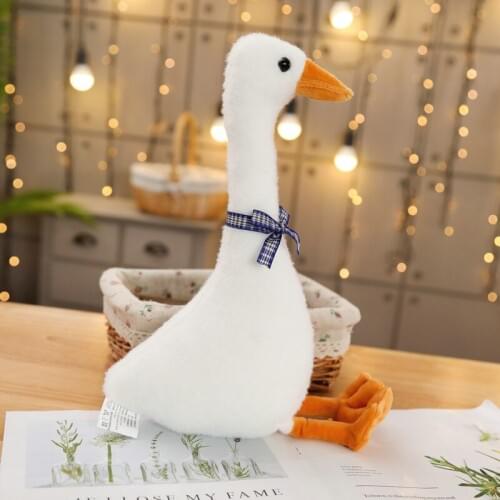 Ins hot big white goose pillow plush toy cute sleeping pillow high quality stuffed doll funny sweet gift for friends kids