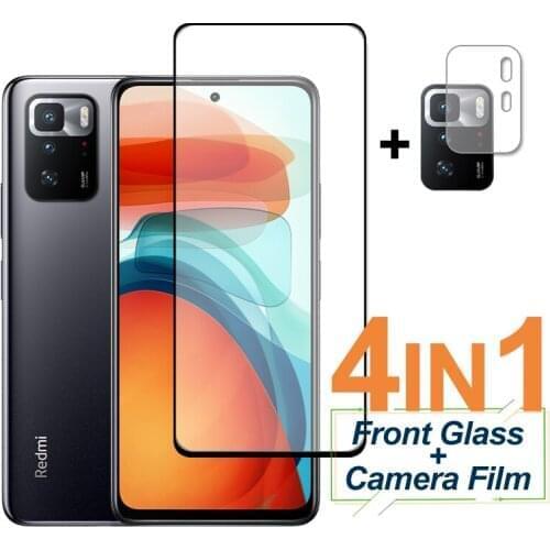Full Cover Screen Protector For Xiaomi Poco X3 GT F3 M3 Pro NFC Tempered Glass Protective Phone Camera Lens Film on Poco X3 GT