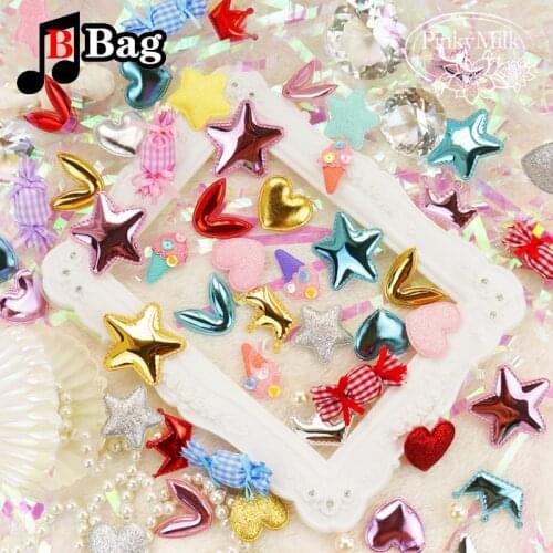 Various cute Transparent layer filler Crown decoration Lolita Pentagram badge ita bag decoration DIY