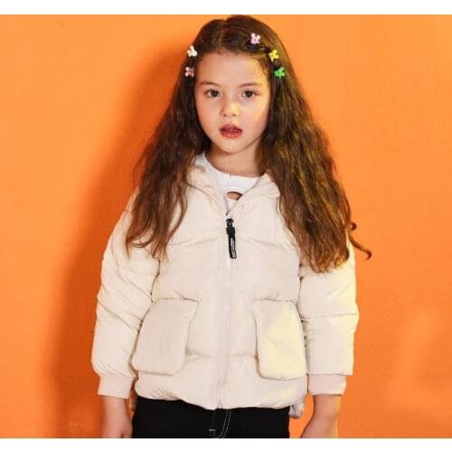 Baby Girls Woolen Thicken Bear Hooded Outerwear Winter Jacket Coat Toddler Overall Kids Cotton-Padded Children Clothing for 2-7y