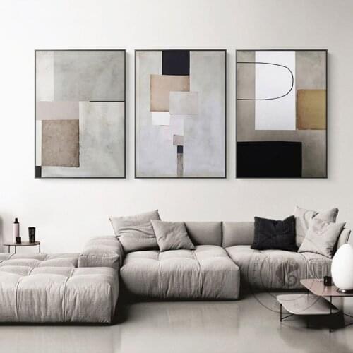 Modern Geometric Abstract Industrial Style Poster Home Decoration Frameless Printing Canvas Living Room Hanging Core Painting