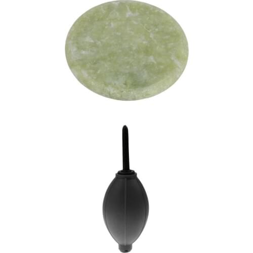 Air Pump Glue Dryer Eyelash and Eye Lash Extension Round Jade Stone Glue Holder Set - Makeup Tools