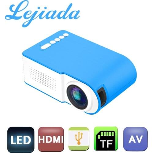 LEJIADA YG210 Mini LED Projetor 600 lumen 3.5mm Audio 320x240 Pixels HDMI USB Portatil Home Media Player