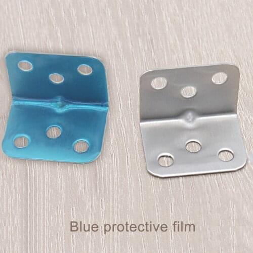 10pcs/lot Stainless Steel Right Angle Code Corner Bracket Connectors 90 degree Table brace Cabinet Support Furniture hardware