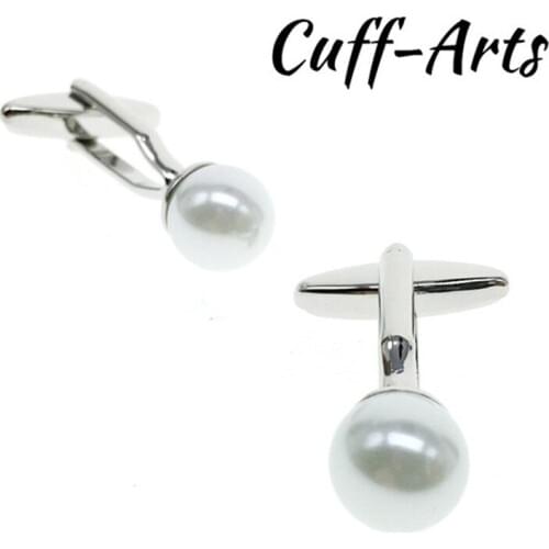 Cufflinks Pearl Setting Cufflinks Men Jewelry Elegant Gemelos Para Hombre Camisa 2018 Tie Clip Cufflinks C10017