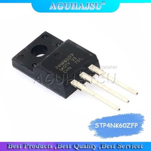 10PCS STP4NK60ZFP TO-220F P4NK60ZFP TO220F MOS FET N-Channel transistor New original