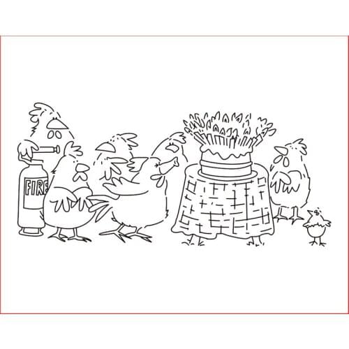 10x10 chick New Transparent Clear Rubber Stamp Sheet Cling Scrapbooking Photo Album PaperCard DIY Craft