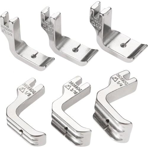 1X Industrial Sewing Machines Piping Foot 1/8" 1/4" 3/16" Double Sided fit for Brother Singer Juki Single Needle Sewing Machines