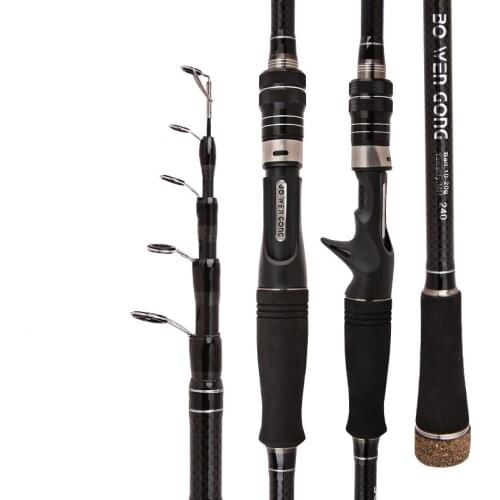 2021 New 1.8m 2.1m 2.4m 2.4m 2.7m 3.0m 3.3m 3.6m Carbon Telescopic Fishing Rod Casting / Spinning For Lure Fishing Rods