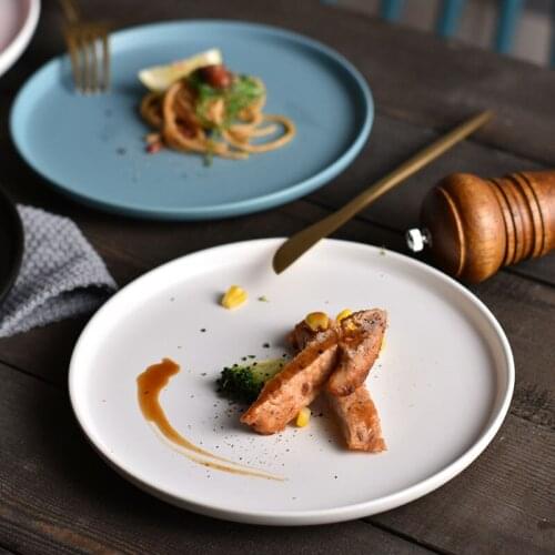 6 Inches Ins Style Simple Matt Ceramic Dinner Plate Steak Western Food Plate Cake Bread Dish
