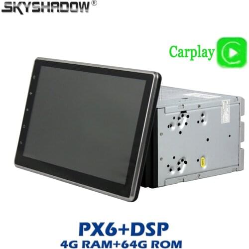 PX6 DSP IPS Android 10 4GB + 64GB 10.1" Car DVD multimedia Player 2din GPS map RDS Radio Wifi Bluetooth 5 For universal Nissan