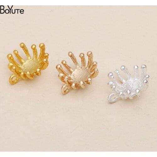 BoYuTe 50Pcs Metal Alloy 15MM Flower Stamen Pistil Jewelry Materials Diy Hand Made Accessories Parts