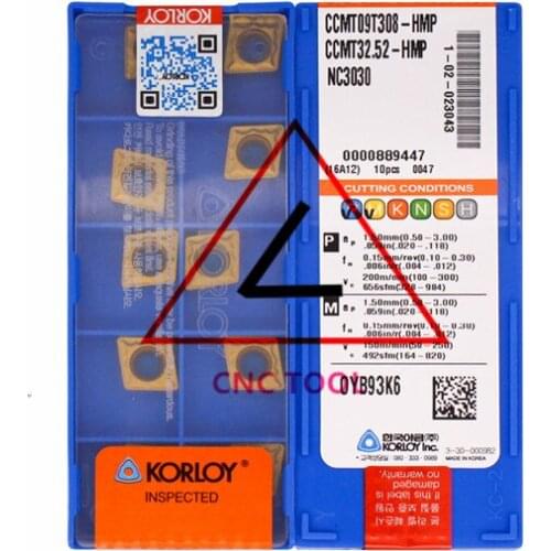 CCMT09T308-HMP NC3030 10pcs Original Korea KORLOY Cutting Tool