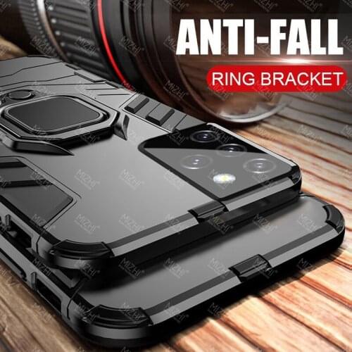 S 21 ultra case shockproof armor cases For samsung galaxy s21 ultra s 21 plus stand holder magnetic car ring phone cover coque