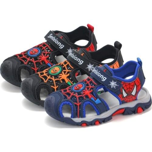 2021 New summer spiderman childrens shoes baby sandals boys beach shoes toddler girls shoes children fashion sports sandals