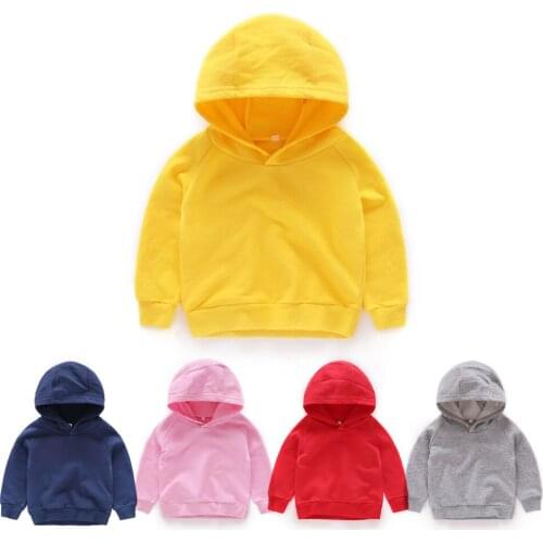Kids Hoodies BlackTops Coat Cotton Boys Sweatshirt Girl Hooded Top Teenage School Clothing 2-10Y JYF