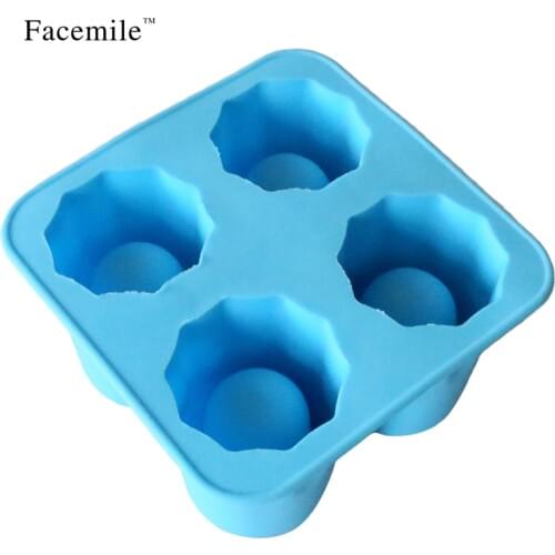 Facemile New Brand Bakeware Silicone Ice Tray Cube Molds Party Bar Icing Maker 2 Shape Choose
